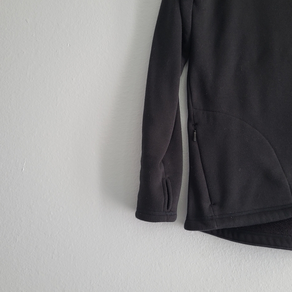 Athleta Cozy Karma Asym Black Asymmetrical Zip Pullover Sweater. - Picture 9 of 10